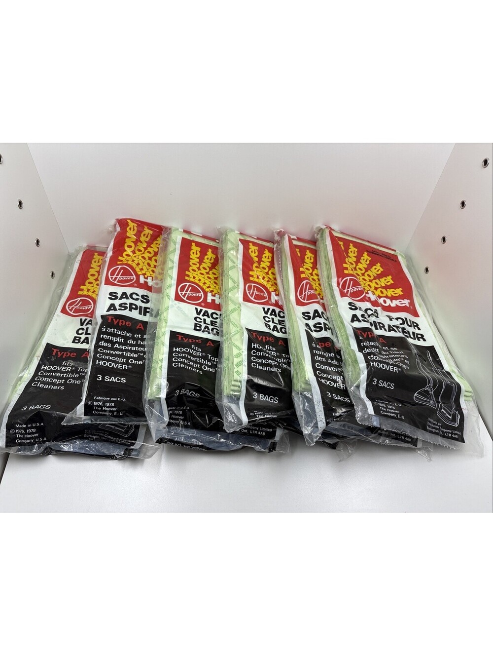 6x 3-PACK Genuine Hoover Vacuum Cleaner Bags Type A USA Made 1976 New Oem